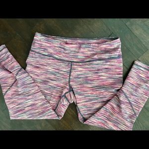Zella spacedye pink crop leggings